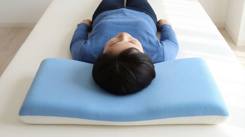 70cm 광폭 베개 사용 모습