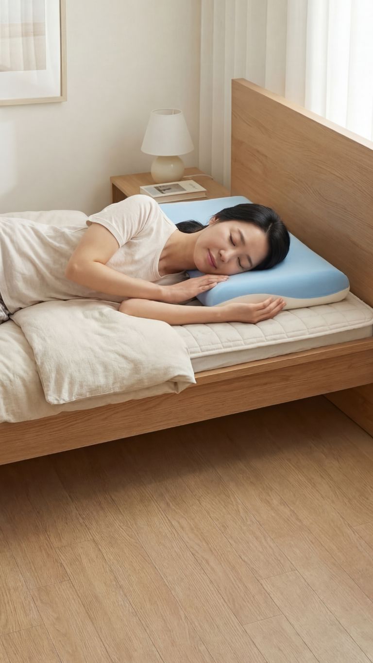 편안하게 잠든 50대 여성